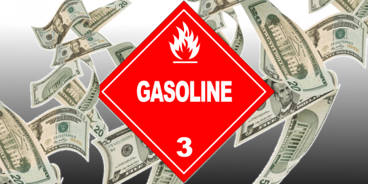 Gas symbol falling money 2