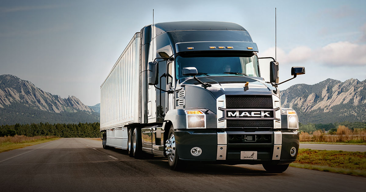 Mack Anthem Truck on Mountain Highway