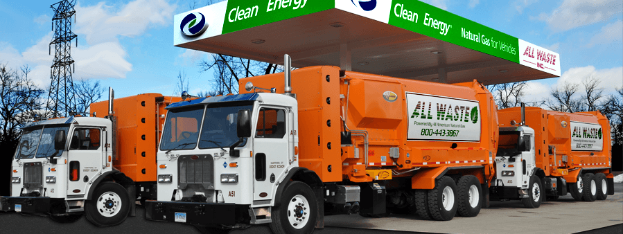 All Waste, Inc CNG station w trucks, NGVAmerica issues new CNG guidance breaks down suggested CNG fuel system inspection into four tiers