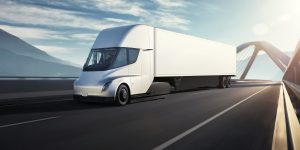 Tesla Semi driving on bridge, Scientists Developing Rollover Solution