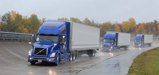 3 Trucks Platooning, Years ago a trucker told me that if a fellow trucker was running low on fuel, he would ask to tailgate another truck. Sneaking along like this, tucked in out of the wind, would lower his fuel burn so he could get to the next fueling station. Whether this story was truth or tale, the concept -- tailgating to save fuel -- has been the subject of some intensive study in recent years. It is called platooning.