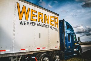 Image of a Werner Enterprises truck, the type of vehicle involved in the catastrophic accident on Interstate-20