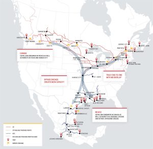 Canadian Pacific and Kansas City Southern (CPKC) Railway Map