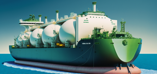 realistic lng tanker ship on water