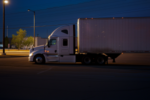 Artistic render of a Rig parked in parking lot