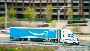 Amazon LTL Truck on Road