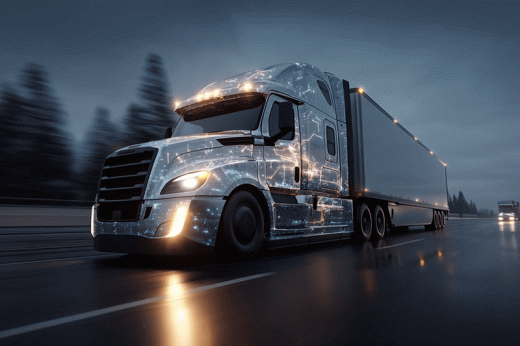 Video render of a Rig with advanced telematics and generative AI software