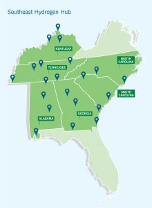 Southeast Hydrogen Hub Map (H2Southeast)