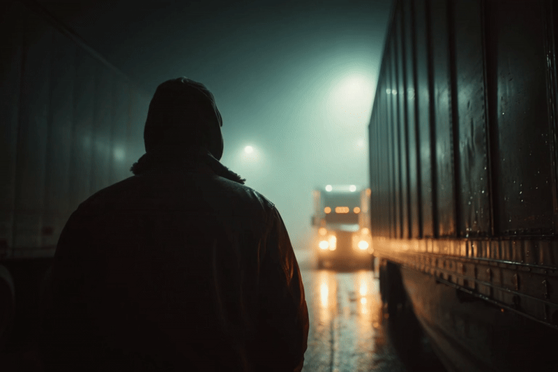 Thief pull package magically from trailer and walks off