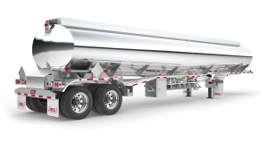 Heil Trailer petroleum tanker, rear three-quarter view—representative of equipment and technology featured at Tank Truck Week.