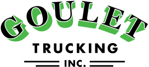 Page Trucking Goulet merger: Page Trucking and Goulet Trucking Merger 500‑Truck Specialized Bulk Carrier Takes Shape 12 Goulet Trucking Inc. wordmark logo with arched green and black “Goulet” lettering and bold black “Trucking Inc.” underneath.