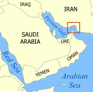Iran Oil and Gas Turbulent Truth: A Definitive Look at 9 Turning Points in U.S. Strategy 19 Map of the Strait of Hormuz between Iran and the Arabian Peninsula.