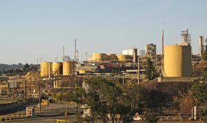 California crude by truck: Disruptive 9‑Fact Deep Dive into Pipeline Idling 2 Valero refinery complex in Benicia, California, with processing units, stacks, and industrial structures clustered near the waterfront.