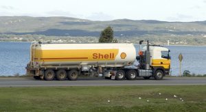 Roadcheck ELD Enforcement: 12 Major Enforcement Risks for Fleets in 2026 4 Tanker truck in Shell branding traveling on a roadway.