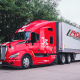 Autonomous trucking expansion with Kodiak AI tractor hauling Roehl Transport trailer. Kodiak AI autonomous tractor hauling a Roehl Transport dry van trailer on a roadway.