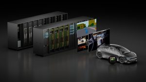 Autonomous Trucking Expansion: 7 Powerful but Cautious Signals From California Rules and Kodiak Growth 3 NVIDIA DRIVE autonomous vehicle infrastructure showing high-performance compute, simulation screens, and connected vehicle systems.