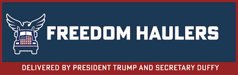Freedom Haulers Expands Veteran CDL Fast Track as State Pipeline Reaches 36 4 Freedom Haulers campaign graphic with a winged truck icon in red, white and blue