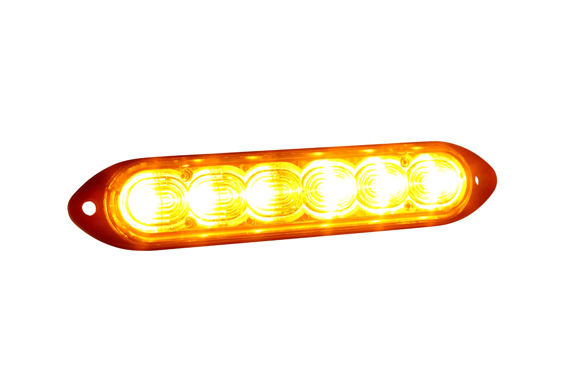 Grote auxiliary warning lamp illuminated amber against a white background